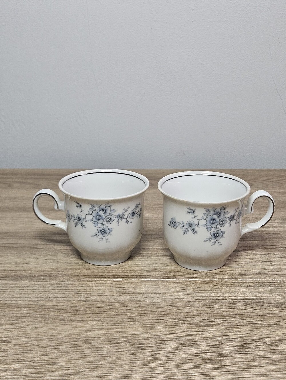 Winterling Renaissance II Blue Roses Mini Cups Set of 2 Bavaria Germany 2"